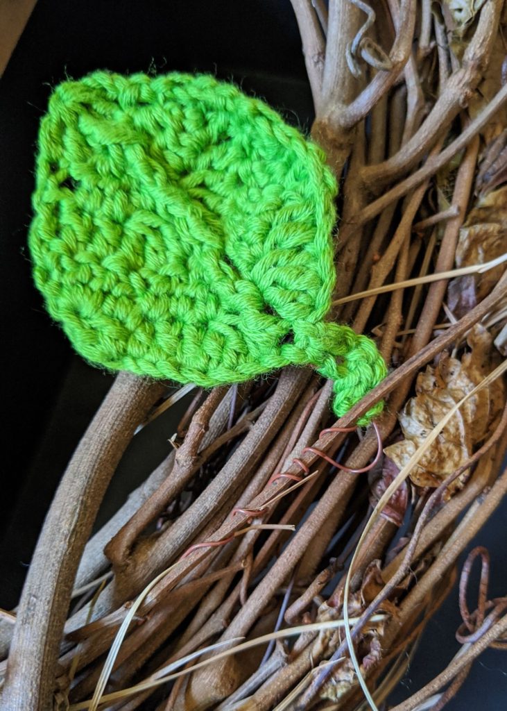 crochet leaf