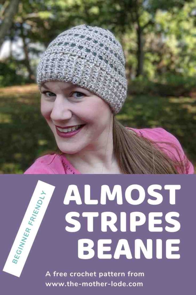 almost stripes beanie pin
